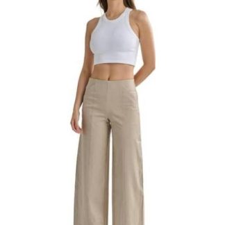 PANTALON WIDE LEG BEIGE HOLLY LAND