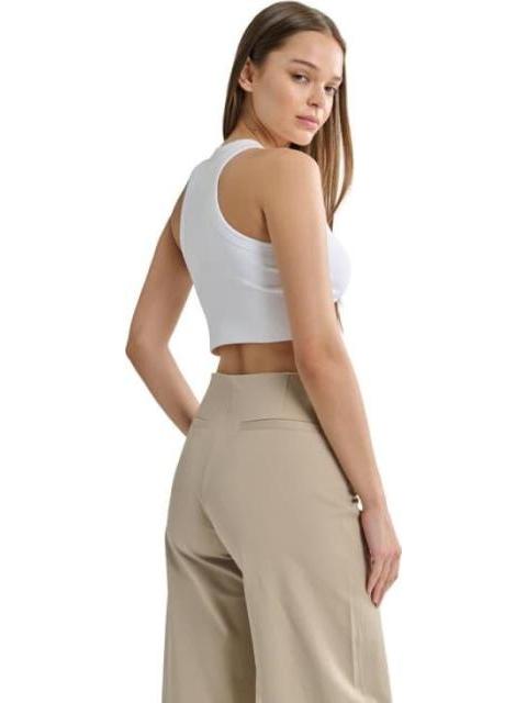 PANTALON WIDE LEG BEIGE HOLLY LAND - Imagen 4