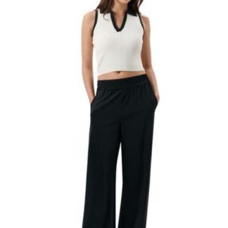 PANTALON WIDE LEG NEGRO HOLLY LAND
