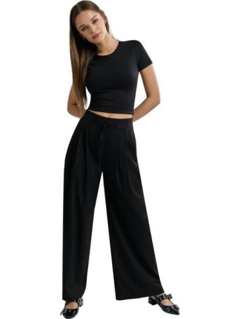 PANTALON WIDE LEG NEGRO HOLLY LAND - Imagen 3