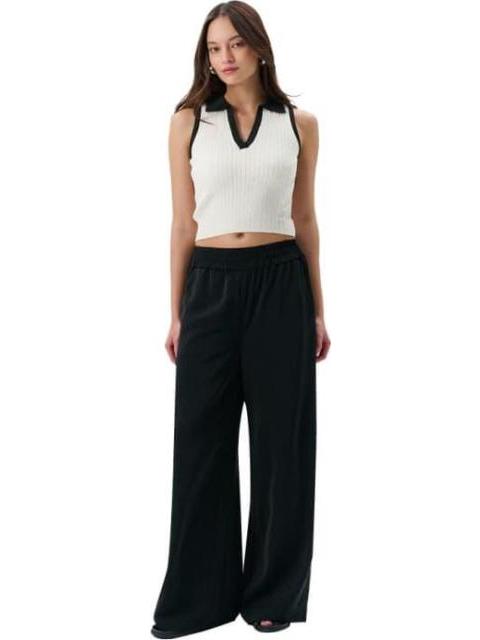 PANTALON WIDE LEG NEGRO HOLLY LAND - Imagen 3