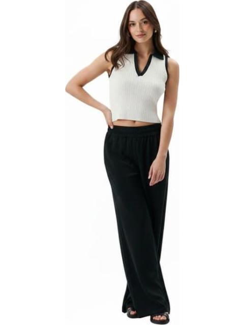 PANTALON WIDE LEG NEGRO HOLLY LAND - Imagen 5