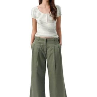 PANTALON WIDE LEG VERDE HOLLY LAND