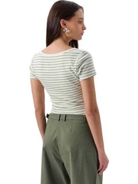 PANTALON WIDE LEG VERDE HOLLY LAND - Imagen 4