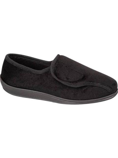 PANTUFLA CON VELCRO NEGRO SHOSH CONFORT - Imagen 2