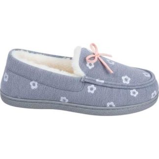 PANTUFLA PELUCHE GRIS SHOSH CONFORT