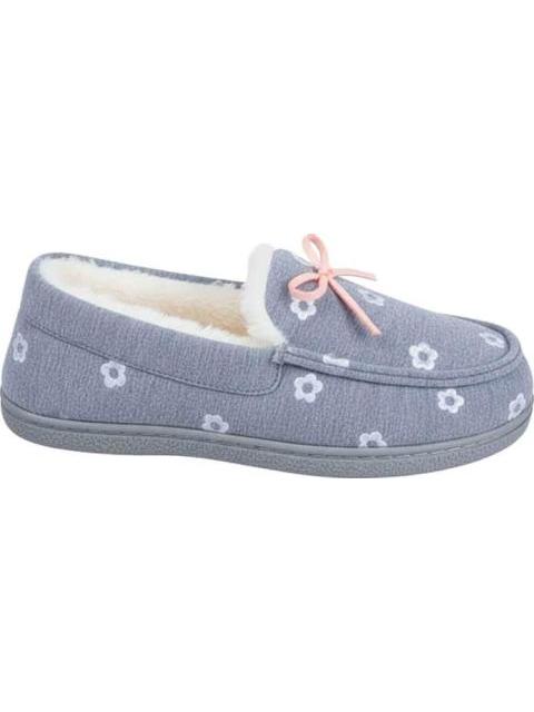 PANTUFLA PELUCHE GRIS SHOSH CONFORT
