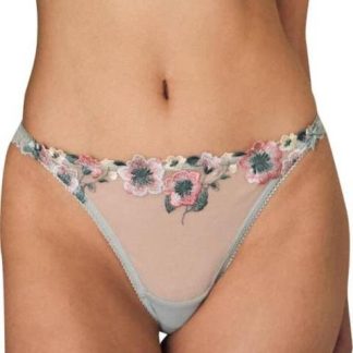 PANTY PANTY TIPO TANGA BORDADA AZUL MENTA LOVE TO LOUNGE