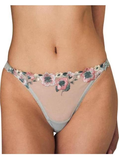 PANTY PANTY TIPO TANGA BORDADA AZUL MENTA LOVE TO LOUNGE
