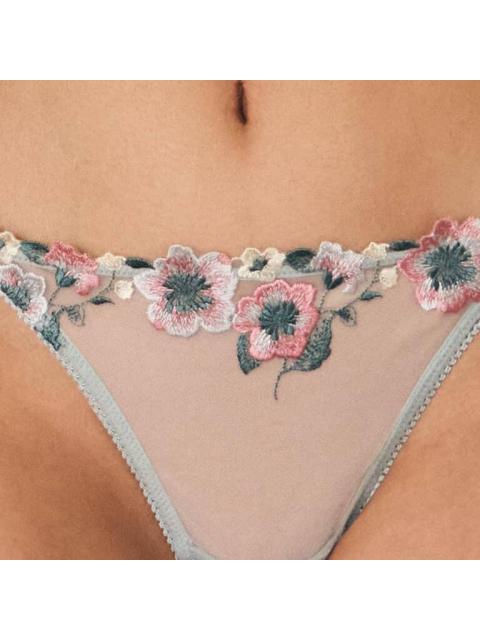 PANTY PANTY TIPO TANGA BORDADA AZUL MENTA LOVE TO LOUNGE - Imagen 2