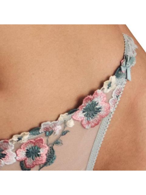 PANTY PANTY TIPO TANGA BORDADA AZUL MENTA LOVE TO LOUNGE - Imagen 5