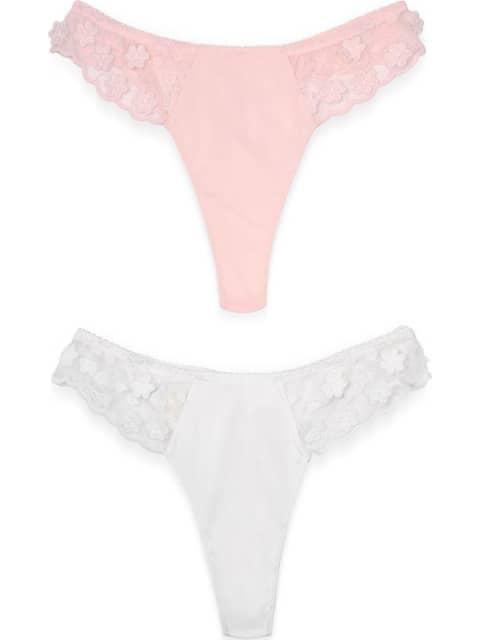 PANTY SET DE 2 PIEZAS BRAZILIAN BLANCO LOVE TO LOUNGE