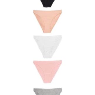 PANTY SET DE 5 PIEZAS BIKINI NEGRO LOVE TO LOUNGE