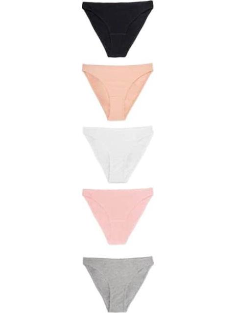 PANTY SET DE 5 PIEZAS BIKINI NEGRO LOVE TO LOUNGE