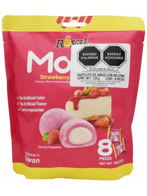 PASTELITO DE ARROZ PAY DE QUESO FRESA 120 G ROYAL MOCHI