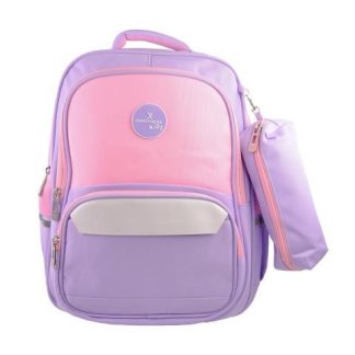 PC085249 MOCHILA ESCOLAR INFANTIL MULTIPLES COMPARTIMENTOS MODELO BOOKERY COLOR PURPURA | PERFECT CHOICE