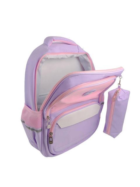 PC085249 MOCHILA ESCOLAR INFANTIL MULTIPLES COMPARTIMENTOS MODELO BOOKERY COLOR PURPURA | PERFECT CHOICE - Imagen 3