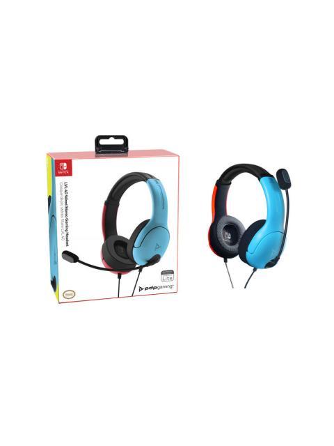 PDP AUDIFONOS GAMER LVL40 PARA NINTENDO SWITCH ALAMBRICO 3.5MM ROJO-AZUL