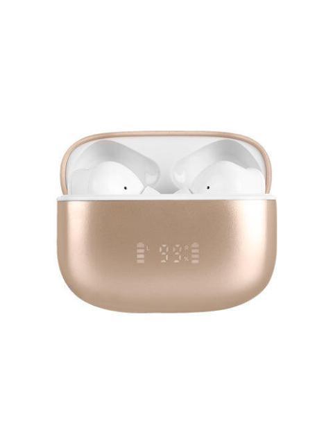 PERFECT CHOICE AUDIFONOS INTRAURICULARES CON MICROFONO INTUNE INALAMBRICO BLUETOOTH USB-C BEIGE - Imagen 2