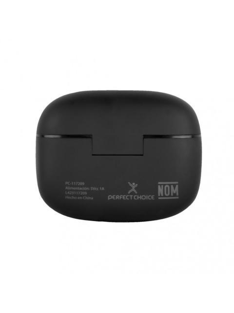 PERFECT CHOICE AUDIFONOS INTRAURICULARES CON MICROFONO INTUNE INALAMBRICO BLUETOOTH USB-C NEGRO - Imagen 5
