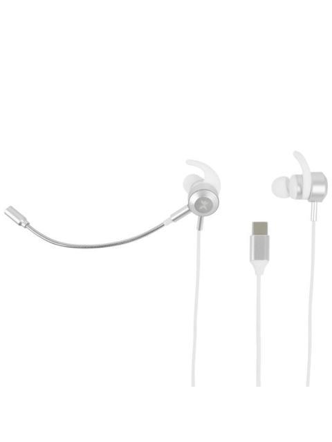 PERFECT CHOICE AUDIFONOS INTRAURICULARES CON MICROFONO MIZIK ALAMBRICO USB-C BLANCO - Imagen 2