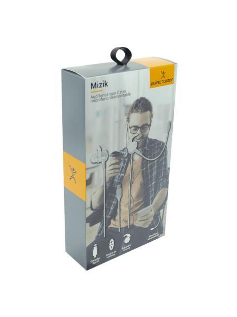PERFECT CHOICE AUDIFONOS INTRAURICULARES CON MICROFONO MIZIK ALAMBRICO USB-C BLANCO - Imagen 4