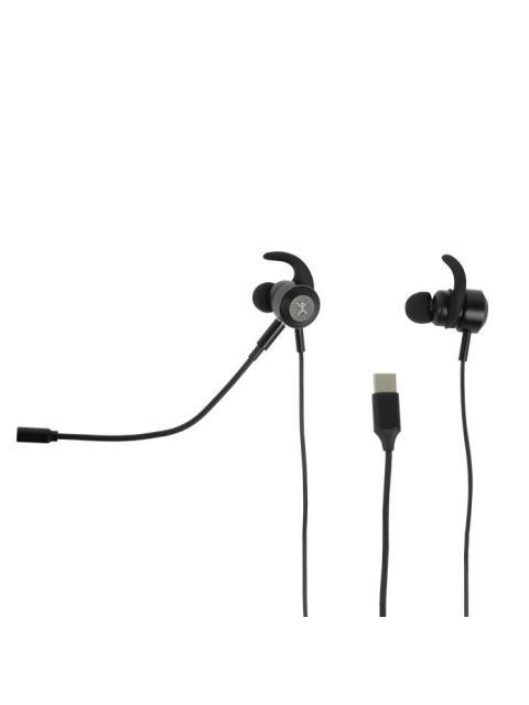 PERFECT CHOICE AUDIFONOS INTRAURICULARES CON MICROFONO MIZIK ALAMBRICO USB-C NEGRO - Imagen 2