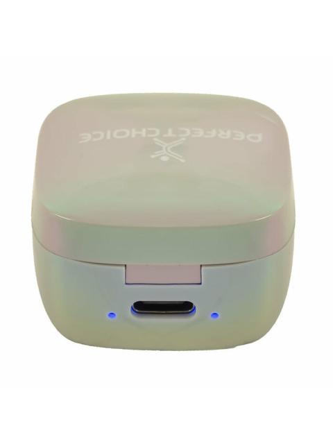 PERFECT CHOICE AUDIFONOS INTRAURICULARES CON MICROFONO TWS MINI PEARL INALAMBRICO BLUETOOTH USB-C GRIS - Imagen 5