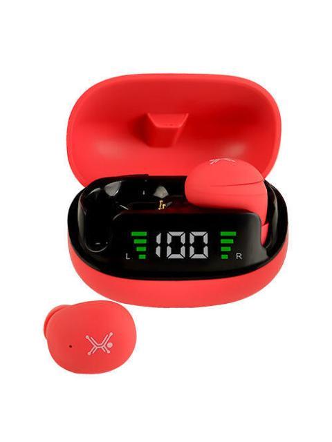 PERFECT CHOICE AUDIFONOS INTRAURICULARES CON MICROFONO TWS MINI TINY BEATS INALAMBRICO BLUETOOTH USB-C ROJO - Imagen 6