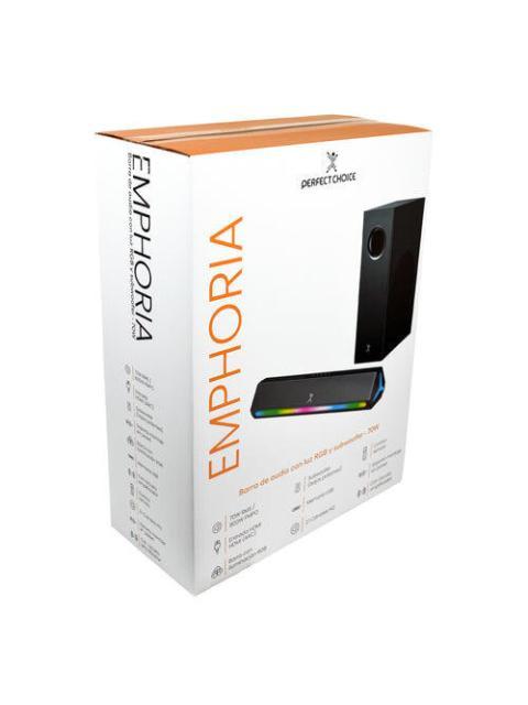 PERFECT CHOICE BARRA DE SONIDO CON SUBWOOFER EMPHORIA BLUETOOTH ALAMBRICO-INALAMBRICO 2.1 CANALES 70W RMS - Imagen 4
