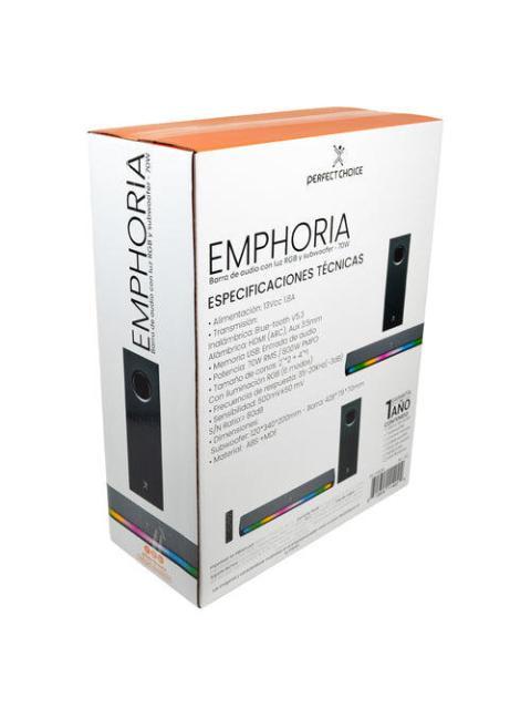 PERFECT CHOICE BARRA DE SONIDO CON SUBWOOFER EMPHORIA BLUETOOTH ALAMBRICO-INALAMBRICO 2.1 CANALES 70W RMS - Imagen 5