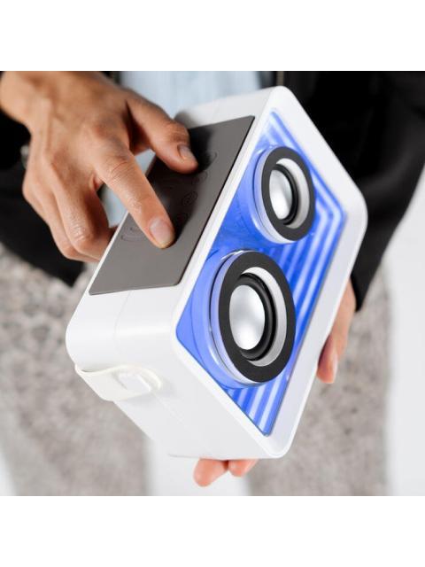 PERFECT CHOICE BOCINA PORTATIL LOOPSTAR BLUETOOTH ALAMBRICO-INALAMBRICO USB-C 8W BLANCO - RESISTENTE A POLVO-AGUA - Imagen 6