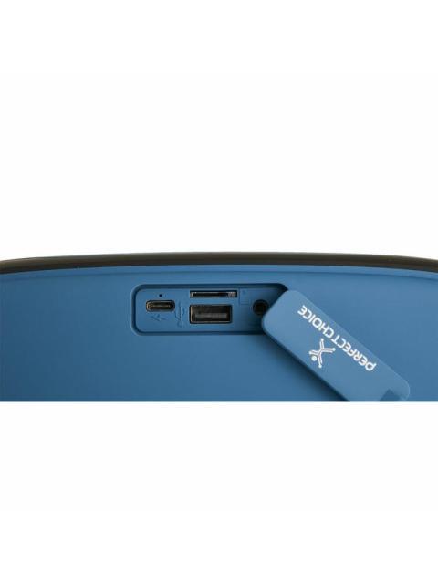 PERFECT CHOICE BOCINA PORTATIL OUTDOORS LITE BLUETOOTH INALAMBRICO 16W RMS USB-C NEGRO-AZUL - INCLUYE MICROFONO - Imagen 5