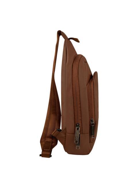 PERFECT CHOICE BOLSO CRUZADO DE POLIESTER PC-085027 19 X 13 X 28.8 CM AVELLANA - Imagen 3