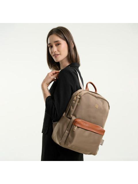 PERFECT CHOICE MOCHILA SAHARA DE POLIESTER PARA LAPTOP 15.6 CAFE - Imagen 2