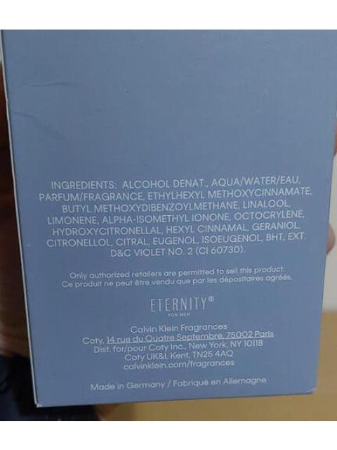 PERFUME ETERNITY AQUA CALVIN KLEIN PARA HOMBRE 100 ML EDT - Imagen 7