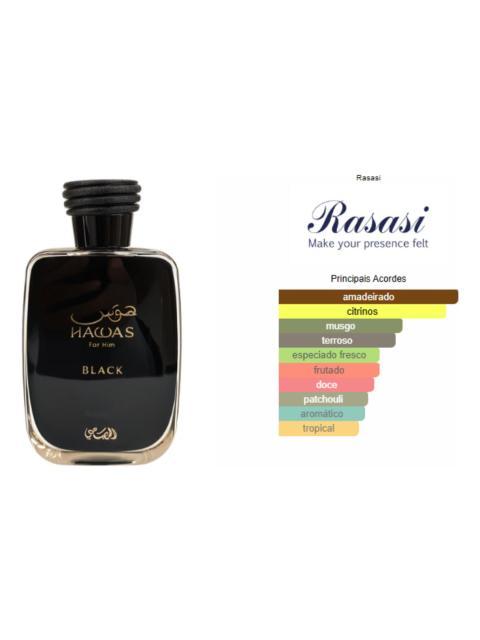 PERFUME HAWAS BLACK PARA HOMBRE DE RASASI EDP 100ML - Imagen 9