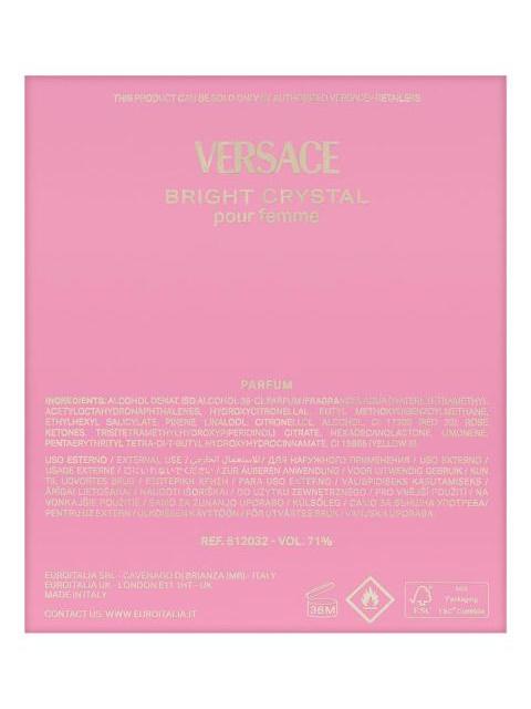 PERFUME VERSACE BRIGHT CRYSTAL PARFUM FLORAL FRUTAL MUJER 90ML - Imagen 3