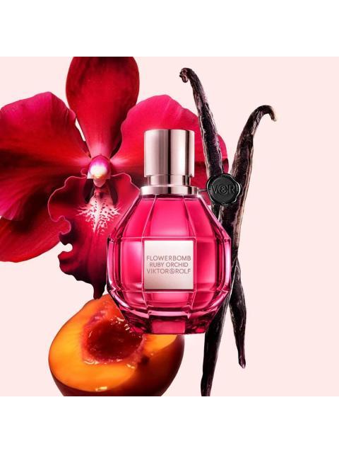 PERFUME VIKTOR & ROLF FLOWERBOMB RUBY ORCHID FLORAL FRUTAL 100ML SPRAY - Imagen 4