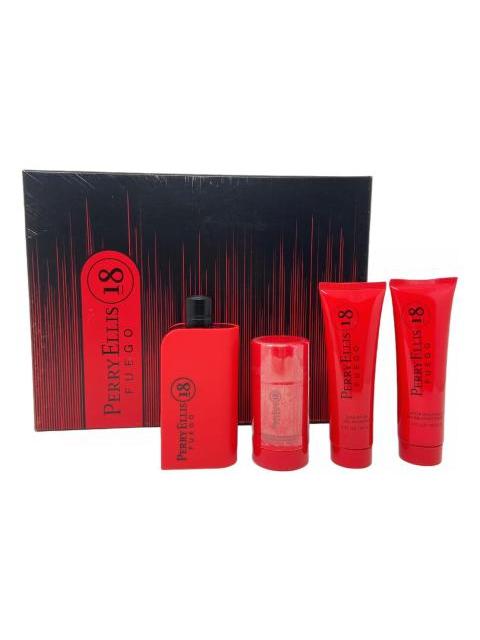 PERRY ELLIS 18 FUEGO SET DE 4 PZ PARA HOMBRE
