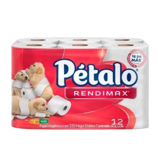 PETALO RENDIMAX PAPEL HIGIENICO 320 HOJAS DOBLES
