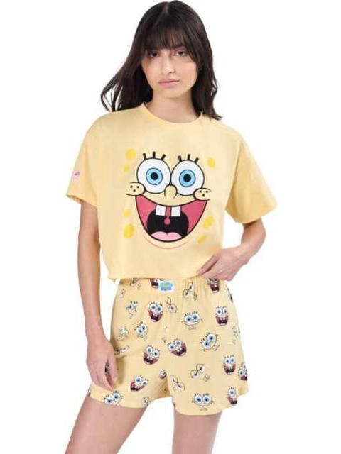 PIJAMA BOB ESPONJA AMARILLO BOB ESPONJA - Imagen 2