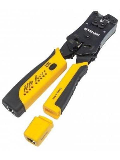 INTELLINET PINZA CRIMPEADORA 780124 RJ-11-RJ-12-RJ-22-RJ-45 NEGRO-AMARILLO - Imagen 3