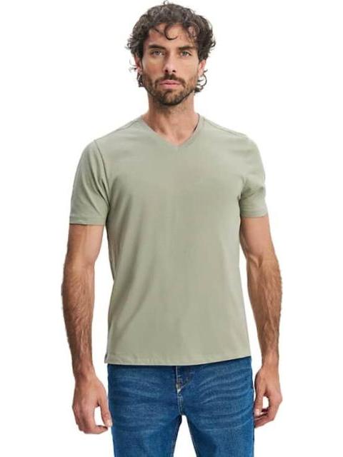 PLAYERA BASICA MANGA CORTA CUELLO V VERDE NEXT CO - Imagen 2
