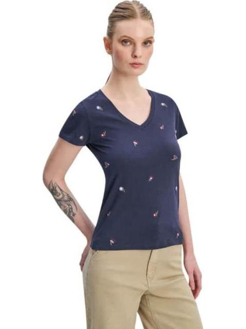 PLAYERA DAMA AZUL MARINO HOLLY LAND - Imagen 3