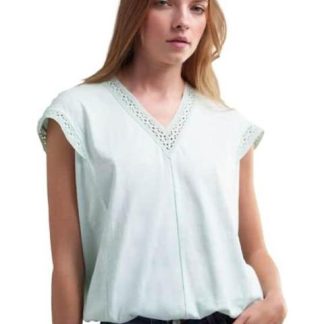 PLAYERA DAMA AZUL MENTA HOLLY LAND