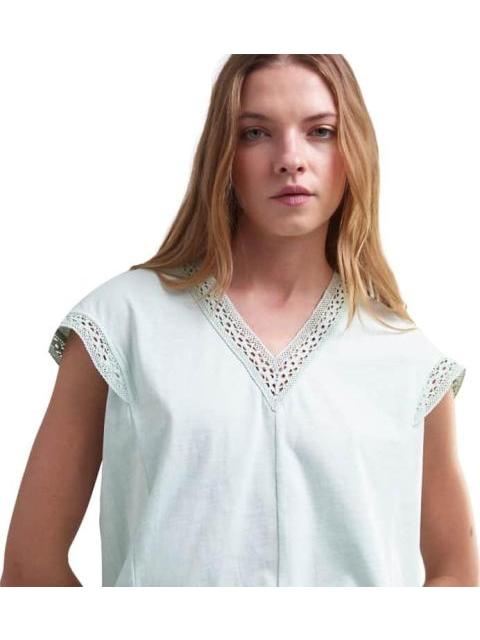 PLAYERA DAMA AZUL MENTA HOLLY LAND - Imagen 3