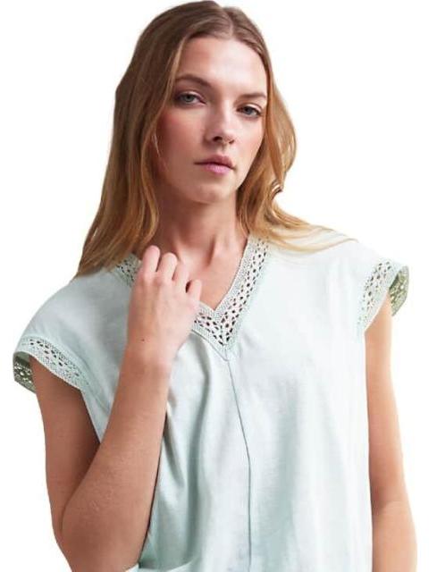 PLAYERA DAMA AZUL MENTA HOLLY LAND - Imagen 4