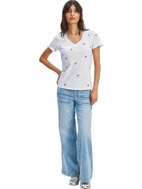 PLAYERA DAMA BLANCO HOLLY LAND