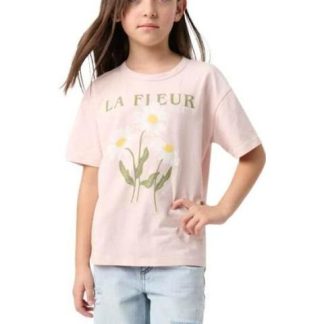 PLAYERA DE ALGODON ROSA HOLLY LAND KIDS